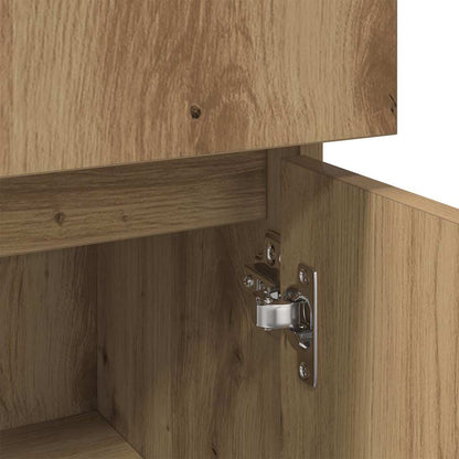 vidaXL Meuble de salle de bain chêne artisan 30x30x95 cm en bois d'ingénierie