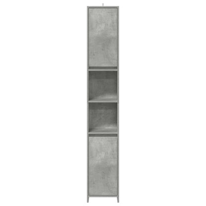 vidaXL Badezimmerschrank Betongrau 30x30x183,5 cm Holzwerkstoff
