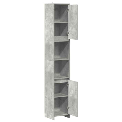 vidaXL Badezimmerschrank Betongrau 30x30x183,5 cm Holzwerkstoff