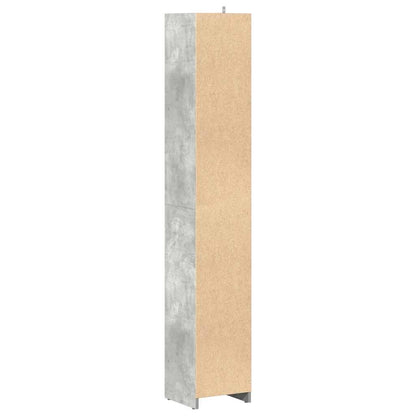 vidaXL Badezimmerschrank Betongrau 30x30x183,5 cm Holzwerkstoff