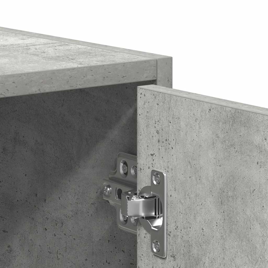 vidaXL Badezimmerschrank Betongrau 30x30x183,5 cm Holzwerkstoff