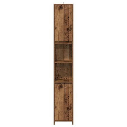 vidaXL Meuble de salle de bain aspect bois de récupération 30x30x183,5 cm en bois d'ingénierie