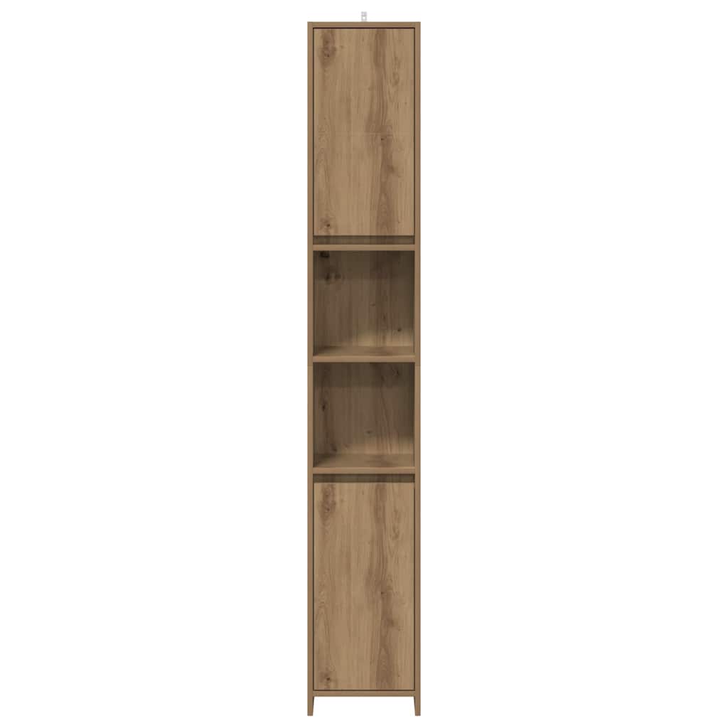 vidaXL Meuble de salle de bain chêne artisan 30x30x183,5 cm en bois d'ingénierie