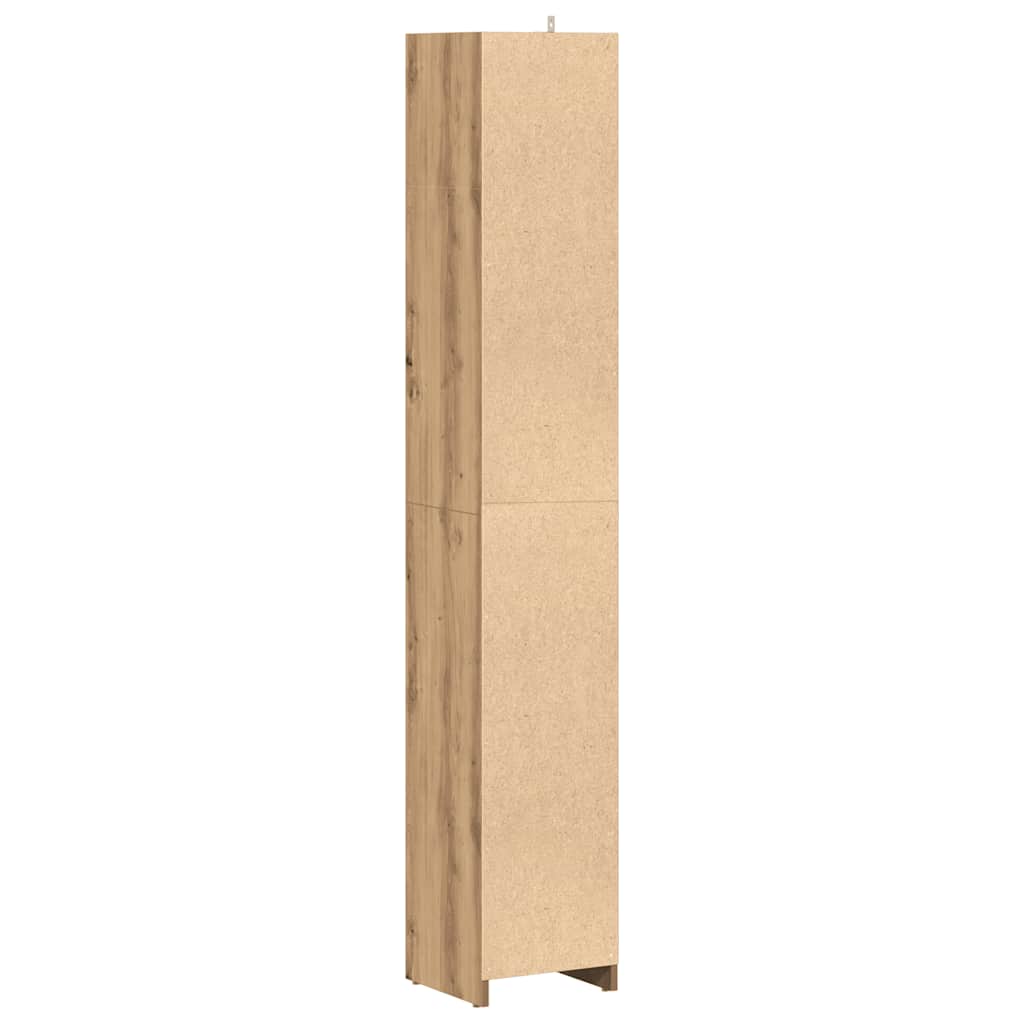 vidaXL Meuble de salle de bain chêne artisan 30x30x183,5 cm en bois d'ingénierie