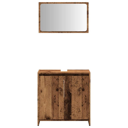 vidaXL Ensemble de meubles de salle de bain 2 pcs aspect bois récupéré bois d'ingénierie