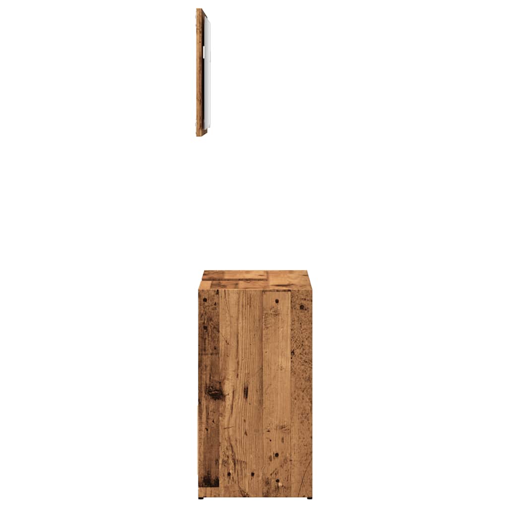vidaXL Ensemble de meubles de salle de bain 2 pcs aspect bois récupéré bois d'ingénierie