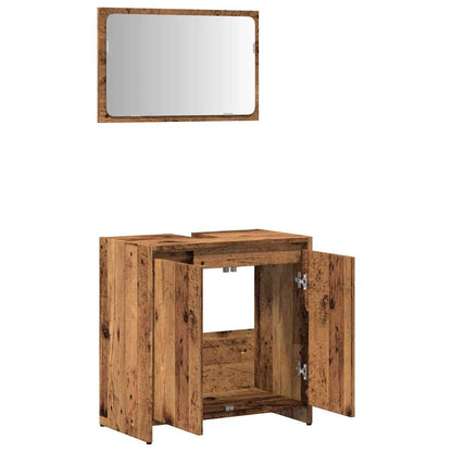 vidaXL Ensemble de meubles de salle de bain 2 pcs aspect bois récupéré bois d'ingénierie
