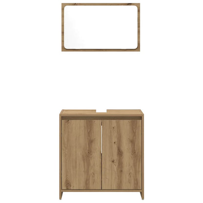 vidaXL 2-tlg. Badmöbel-Set Artisan-Eiche Holzwerkstoff
