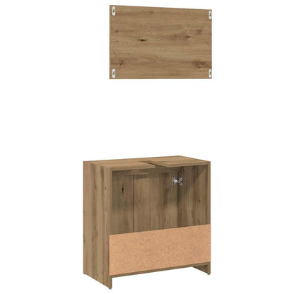 vidaXL 2-tlg. Badmöbel-Set Artisan-Eiche Holzwerkstoff