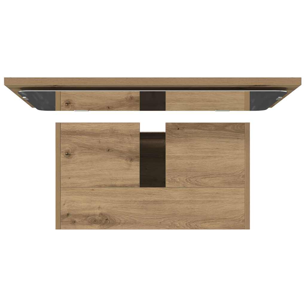 vidaXL 2-tlg. Badmöbel-Set Artisan-Eiche Holzwerkstoff