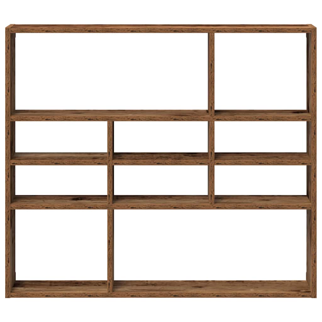 vidaXL Wandregal Altholz-Optik 90x16x78 cm Holzwerkstoff