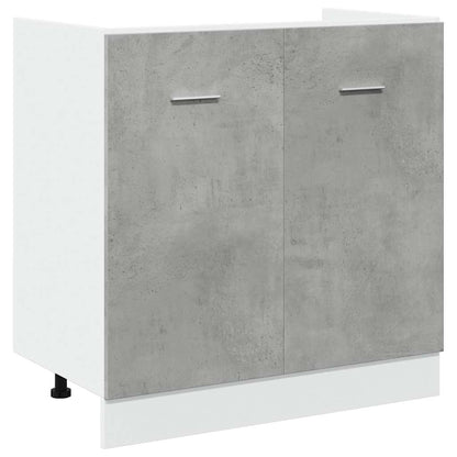 vidaXL Spülenunterschrank Lyon Betongrau 80x46x81,5 cm Holzwerkstoff
