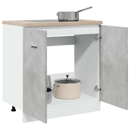 vidaXL Spülenunterschrank Lyon Betongrau 80x46x81,5 cm Holzwerkstoff