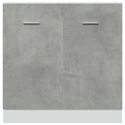 vidaXL Spülenunterschrank Lyon Betongrau 80x46x81,5 cm Holzwerkstoff