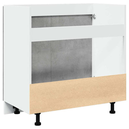 vidaXL Spülenunterschrank Lyon Betongrau 80x46x81,5 cm Holzwerkstoff