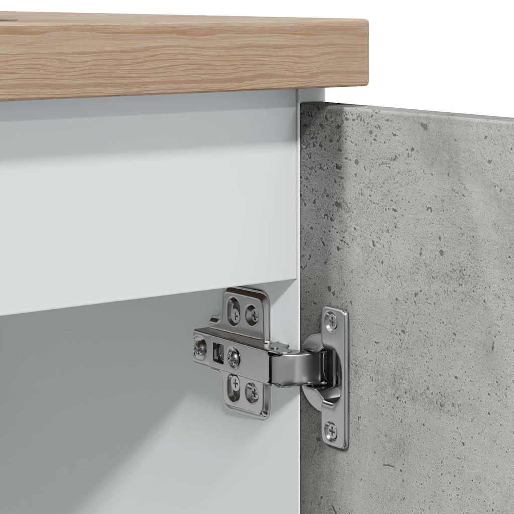 vidaXL Spülenunterschrank Lyon Betongrau 80x46x81,5 cm Holzwerkstoff