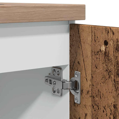 vidaXL Meuble sous-évier Lyon aspect vieux bois 80x46x81,5 cm bois d'ingénierie