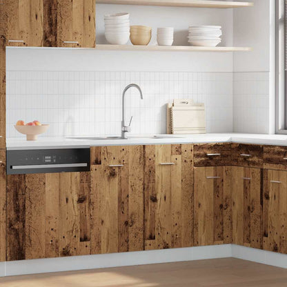 vidaXL Meuble sous-évier Lyon aspect vieux bois 80x46x81,5 cm bois d'ingénierie