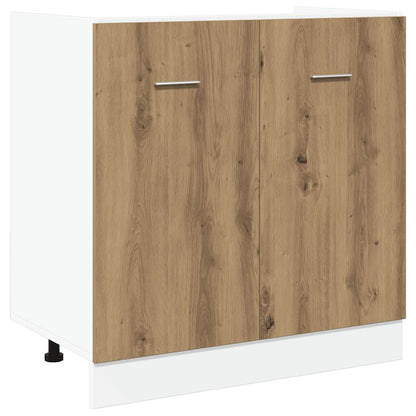 vidaXL Spülenunterschrank Lyon Artisan-Eiche 80x46x81,5 cm Holzwerkstoff