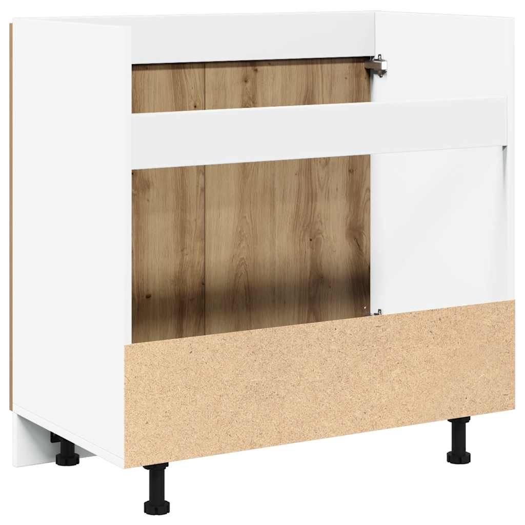 vidaXL Spülenunterschrank Lyon Artisan-Eiche 80x46x81,5 cm Holzwerkstoff