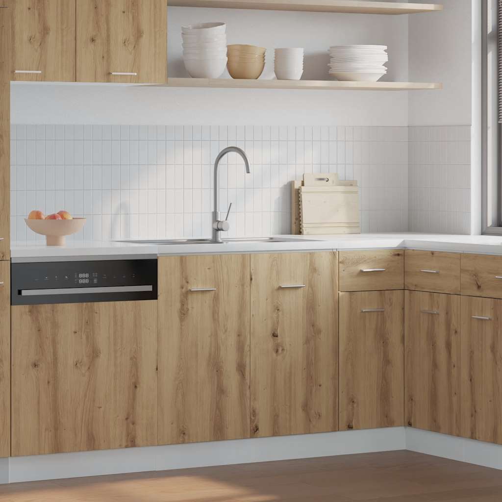 vidaXL Spülenunterschrank Lyon Artisan-Eiche 80x46x81,5 cm Holzwerkstoff