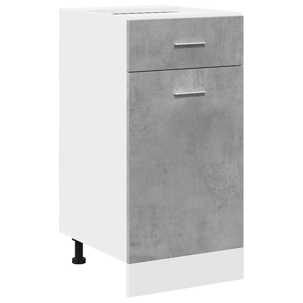 vidaXL Schubunterschrank Lyon Betongrau 40x46x81,5 cm Holzwerkstoff