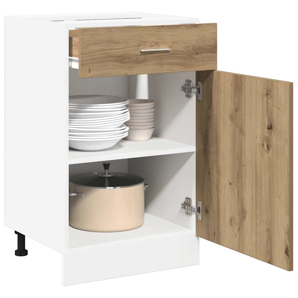 vidaXL Schubunterschrank Lyon Artisan-Eiche 40x46x81,5 cm Holzwerkstoff