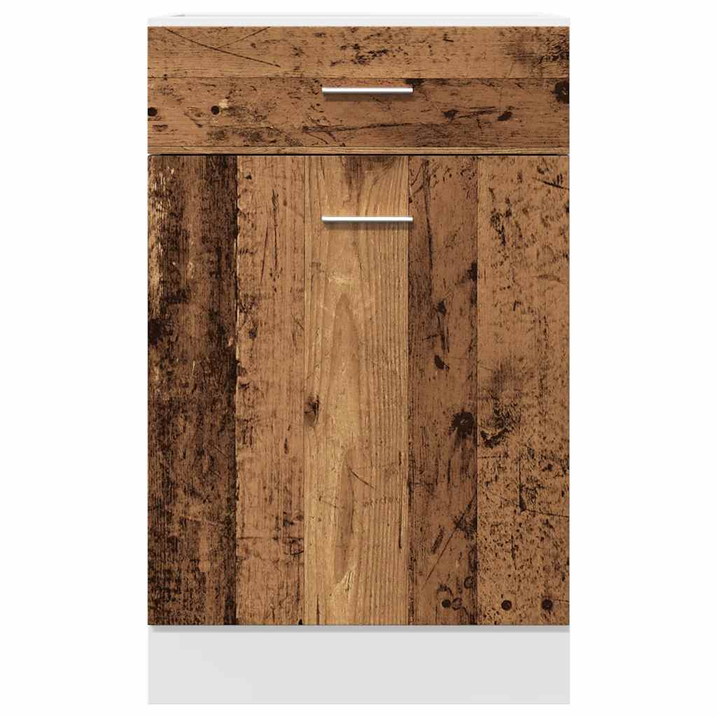 vidaXL Schubunterschrank Lyon Altholz-Optik 50x46x81,5 cm Holzwerkstoff