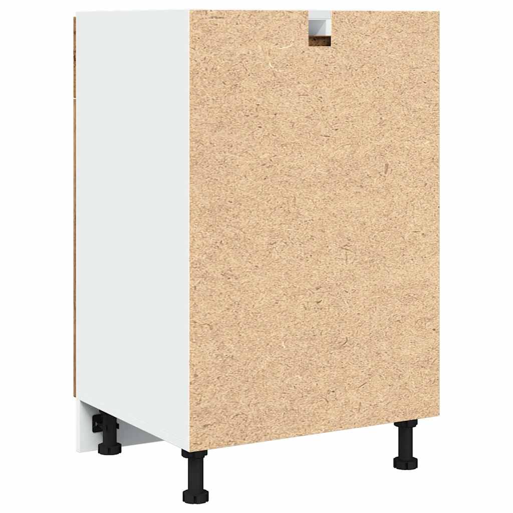vidaXL Schubunterschrank Lyon Altholz-Optik 50x46x81,5 cm Holzwerkstoff