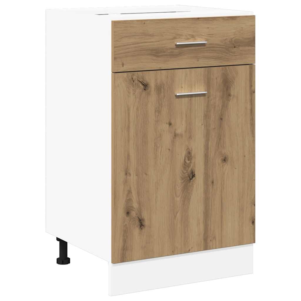 vidaXL Schubunterschrank Lyon Artisan-Eiche 50x46x81,5 cm Holzwerkstoff