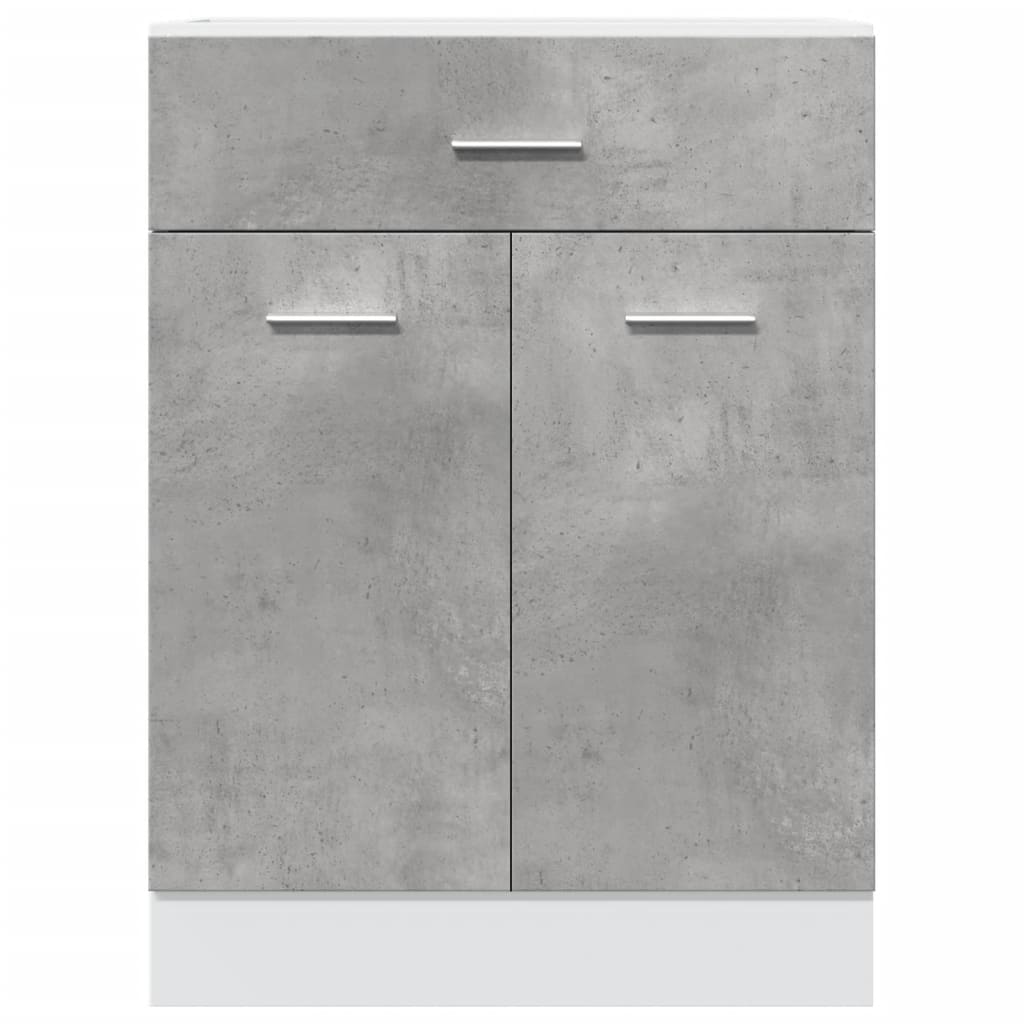 vidaXL Schubunterschrank Lyon Betongrau 60x46x81,5 cm Holzwerkstoff