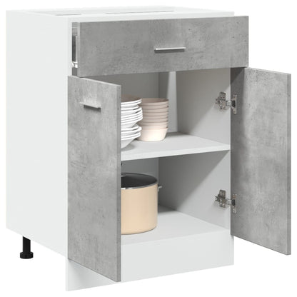 vidaXL Schubunterschrank Lyon Betongrau 60x46x81,5 cm Holzwerkstoff