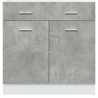 vidaXL Schubunterschrank Lyon Betongrau 80x46x81,5 cm Holzwerkstoff