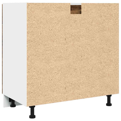 vidaXL Schubunterschrank Lyon Altholz-Optik 80x46x81,5 cm Holzwerkstoff