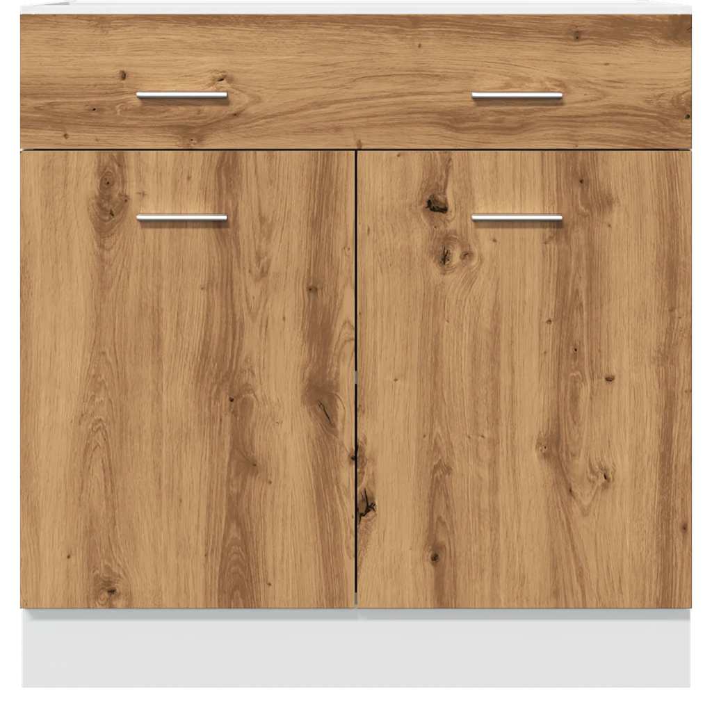 vidaXL Schubunterschrank Lyon Artisan-Eiche 80x46x81,5 cm Holzwerkstoff