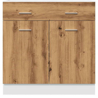 vidaXL Schubunterschrank Lyon Artisan-Eiche 80x46x81,5 cm Holzwerkstoff
