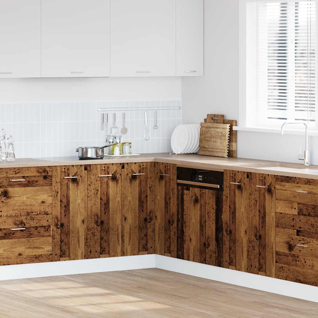 vidaXL Küchenschrank Lyon Altholz-Optik 75,5x75,5x81,5 cm Holzwerkstoff
