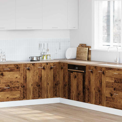 vidaXL Küchenschrank Lyon Altholz-Optik 75,5x75,5x81,5 cm Holzwerkstoff