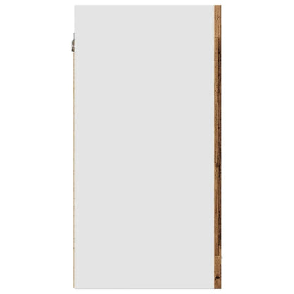 vidaXL Hängeschrank Lyon Glas Altholz-Optik 40x31x60 cm Holzwerkstoff