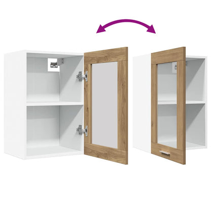 Hängeschrank Lyon Glas Artisan-Eiche 40x31x60 cm Holzwerkstoff