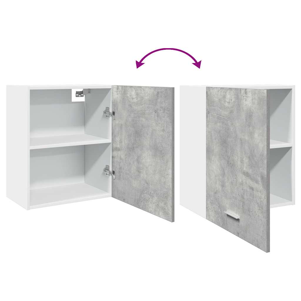 vidaXL Armoire haute murale Lyon Gris béton 50x31x60 cm Bois d'ingénierie