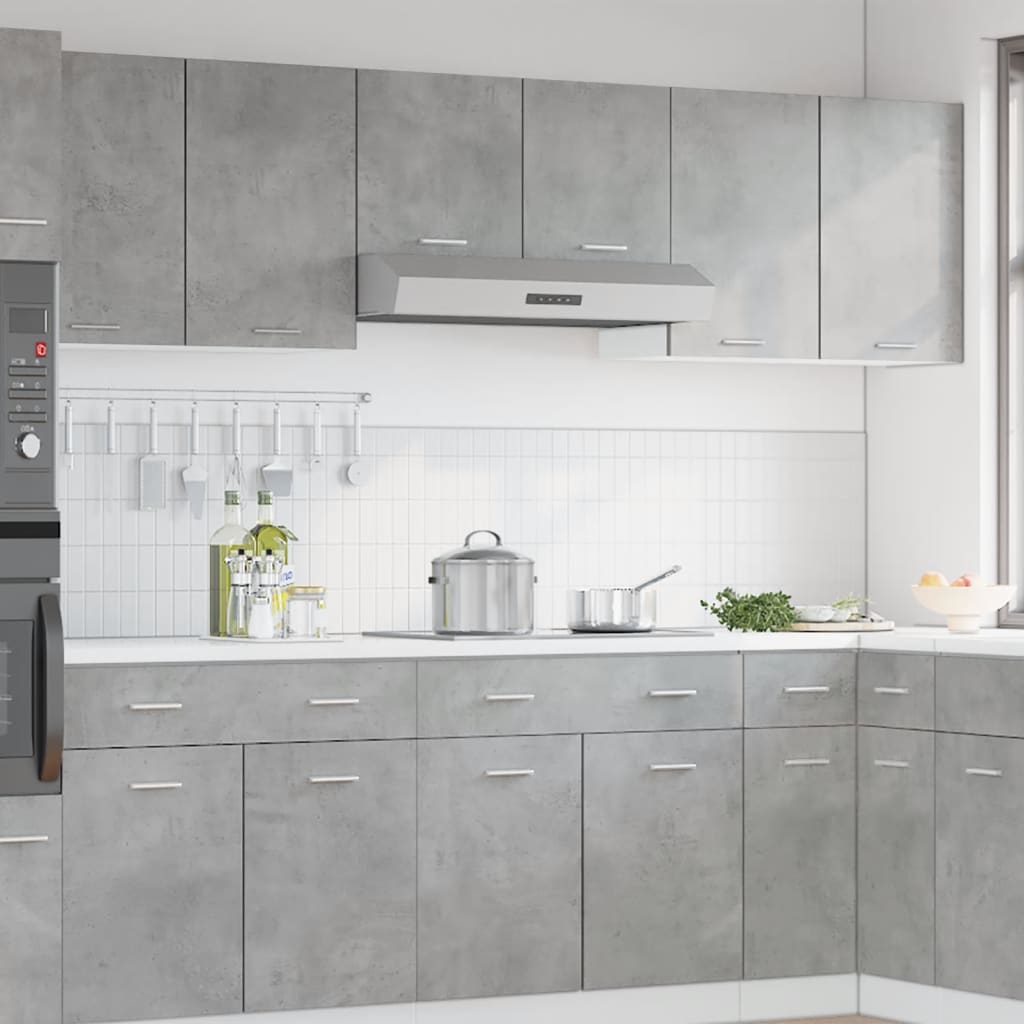 vidaXL Meuble Haut Lyon Gris Béton 80x31x60 cm Bois d'ingénierie