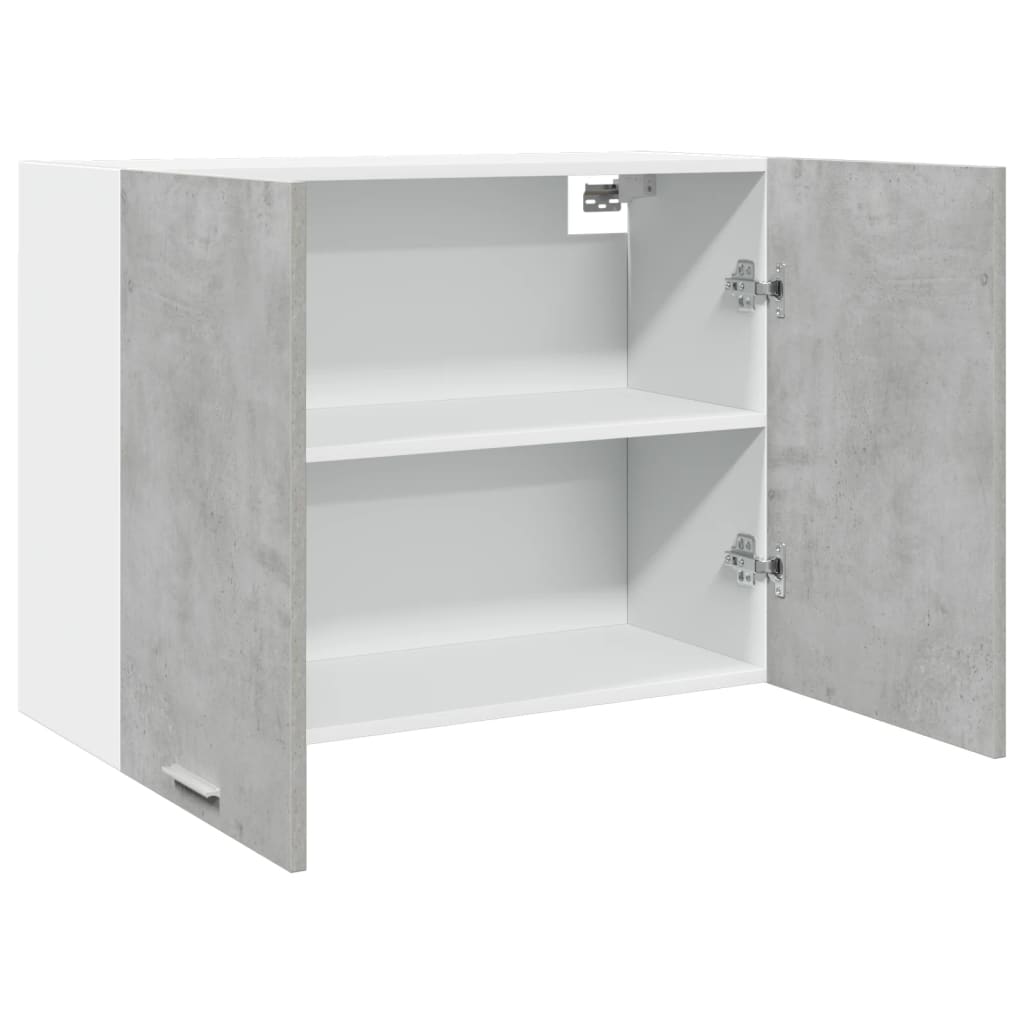 vidaXL Meuble Haut Lyon Gris Béton 80x31x60 cm Bois d'ingénierie