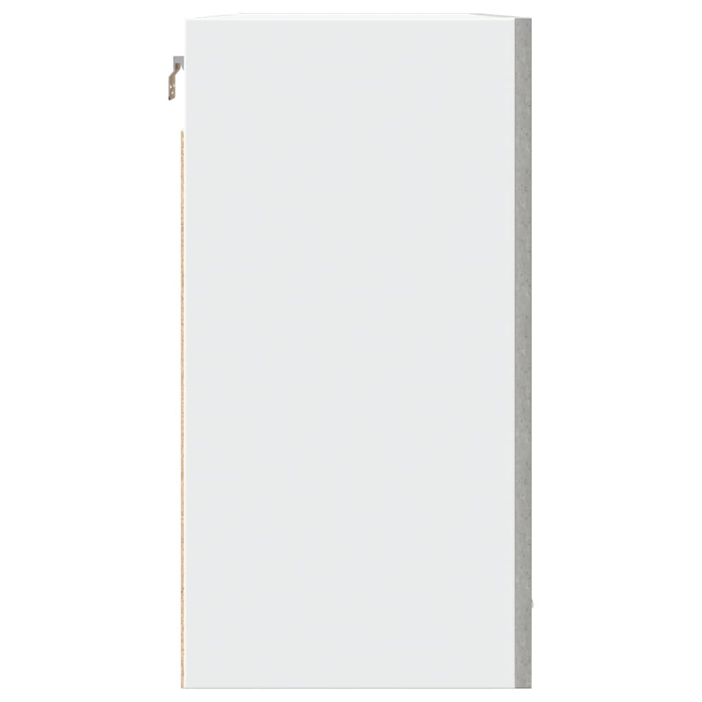 vidaXL Meuble Haut Lyon Gris Béton 80x31x60 cm Bois d'ingénierie