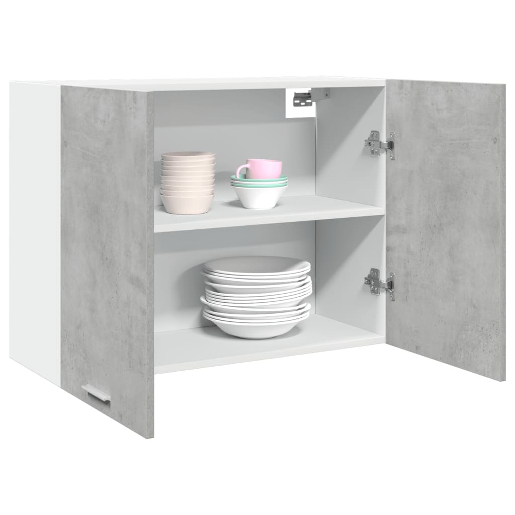 vidaXL Meuble Haut Lyon Gris Béton 80x31x60 cm Bois d'ingénierie