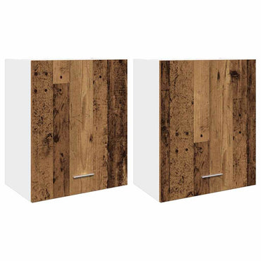 vidaXL Meubles hauts 2 pcs Lyon aspect bois de récupération 50x31x60 cm Bois d'ingénierie