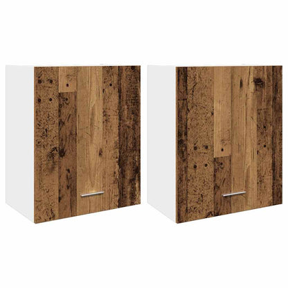 vidaXL Meubles hauts 2 pcs Lyon aspect bois de récupération 50x31x60 cm Bois d'ingénierie