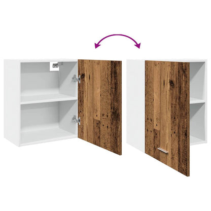 vidaXL Meubles hauts 2 pcs Lyon aspect bois de récupération 50x31x60 cm Bois d'ingénierie