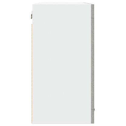 vidaXL Hängeglasschrank Lyon Betongrau 80x31x60 cm