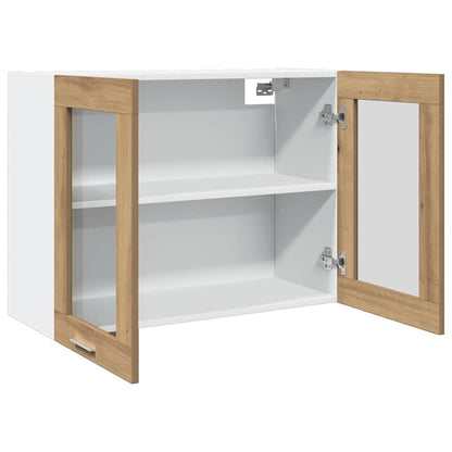 vidaXL Hängeglasschrank Lyon Artisan-Eiche 80x31x60 cm Holzwerkstoff